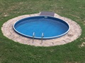 bazénový lem oblý - imitace dřeva - beton