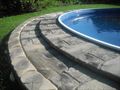 betonová imitace dřeva - bazénový lem