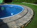 betonová imitace dřeva - bazénový lem