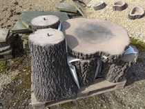 naskladňování - betonová imitace dřeva