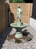 zahradní betonová fontána F06 - zelená patina